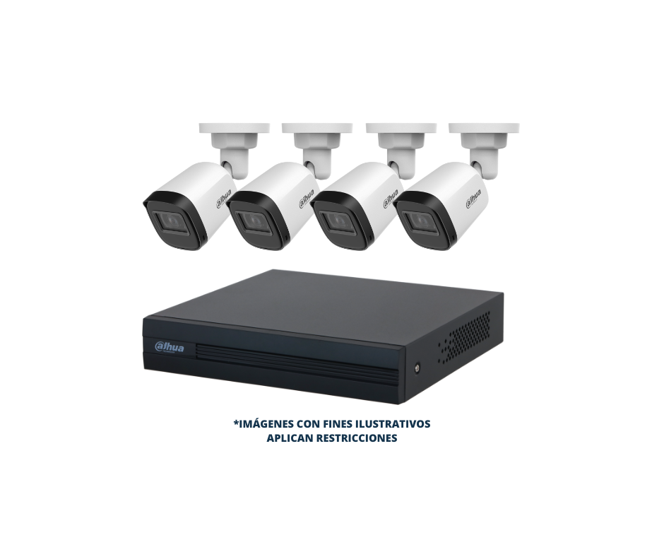 Combo 4 cámaras de seguridad